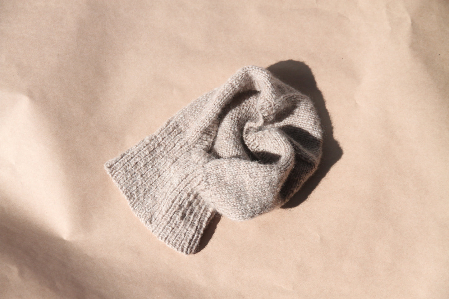 Beige Homespun Corriedale Balaclava