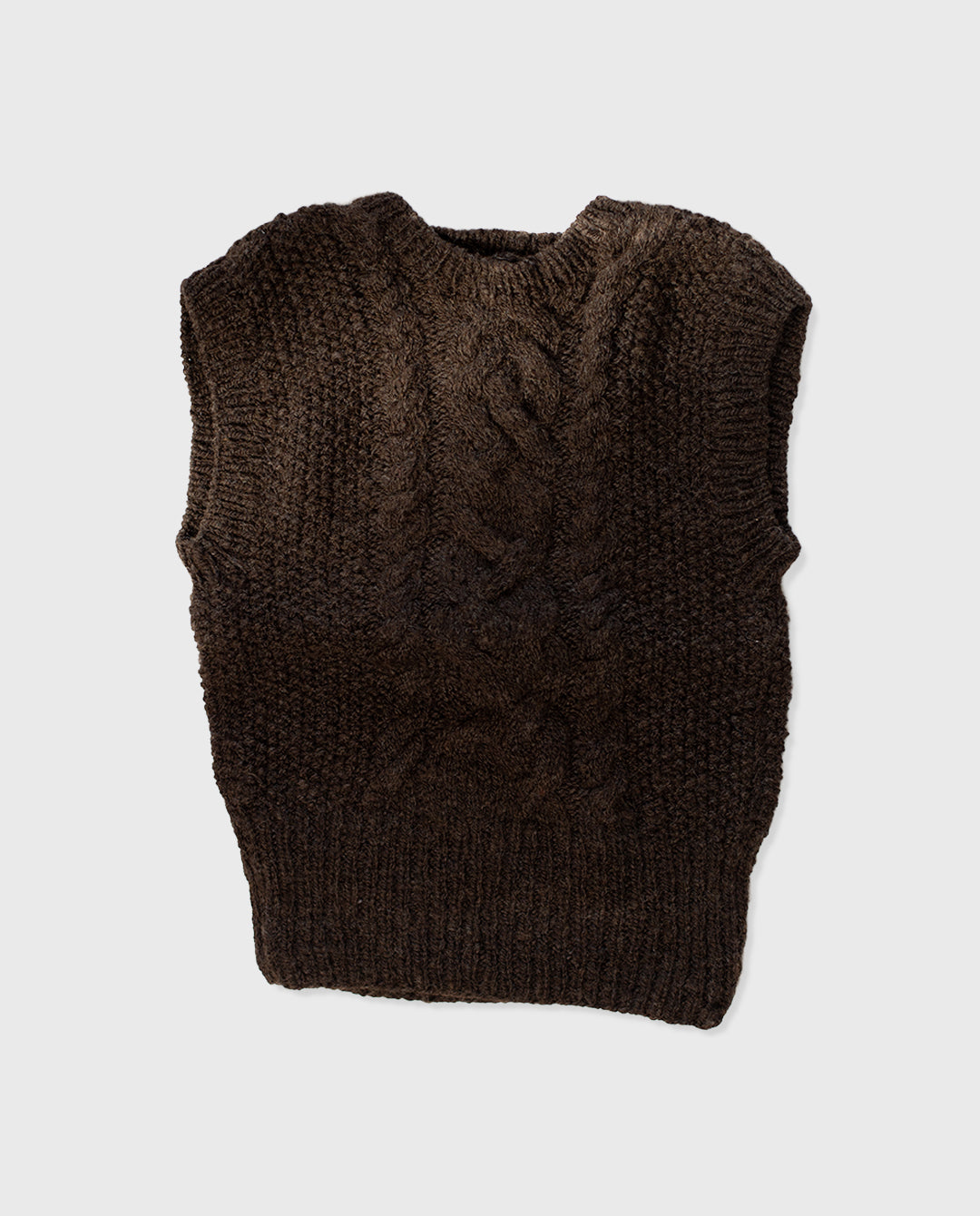 Brown Homespun Corriedale Vest