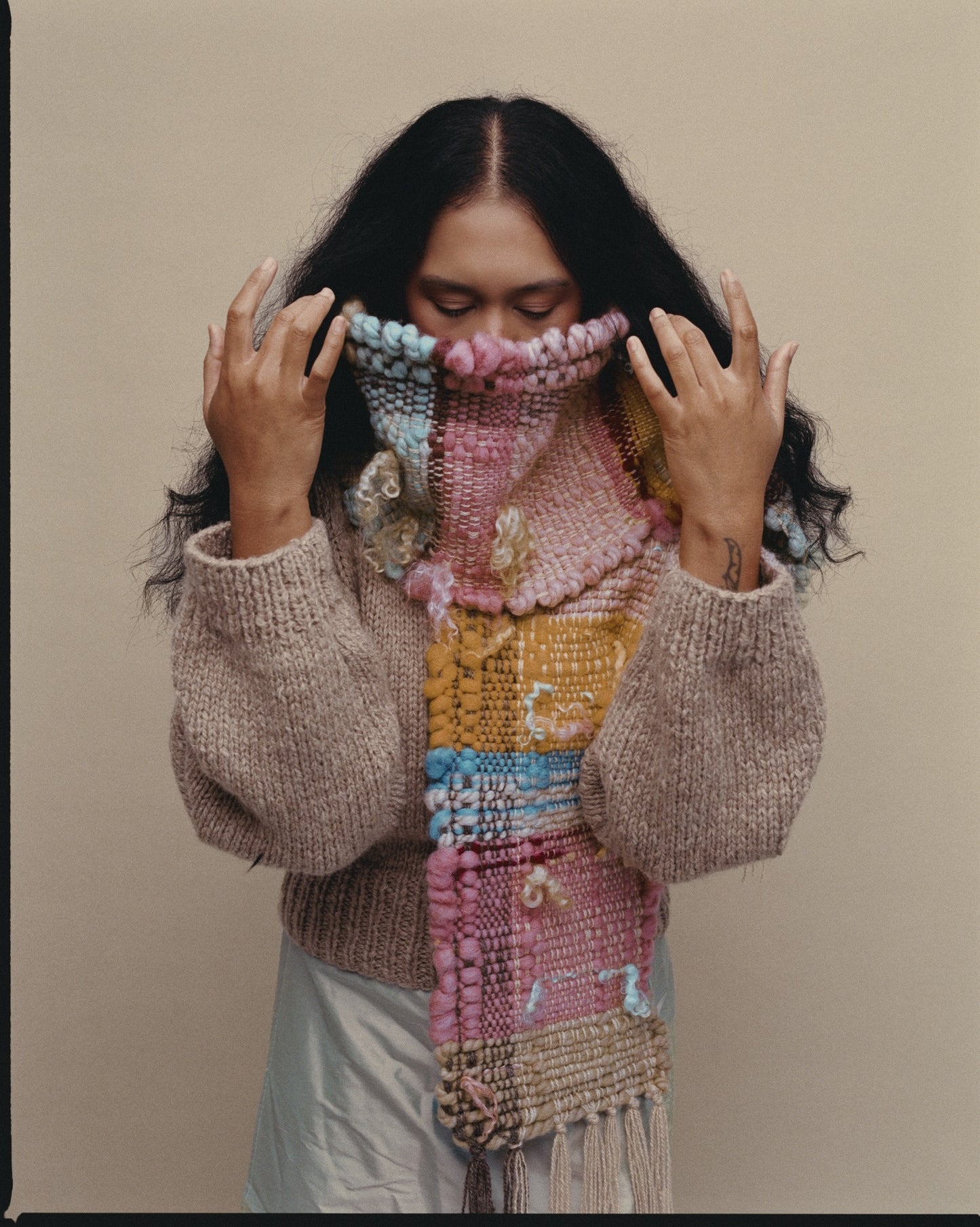 Cropped Homespun Jumper - One off