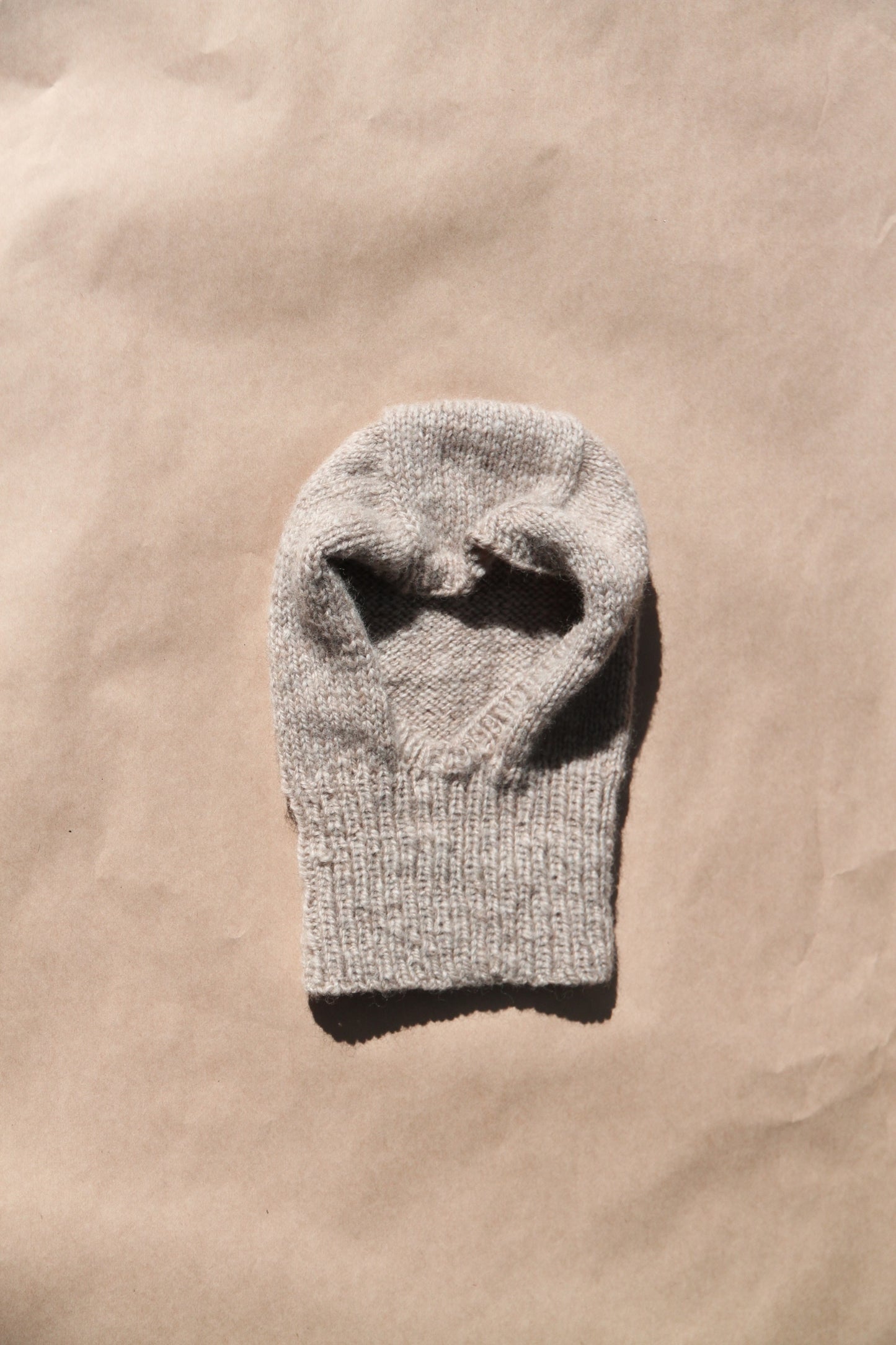 Beige Homespun Corriedale Balaclava
