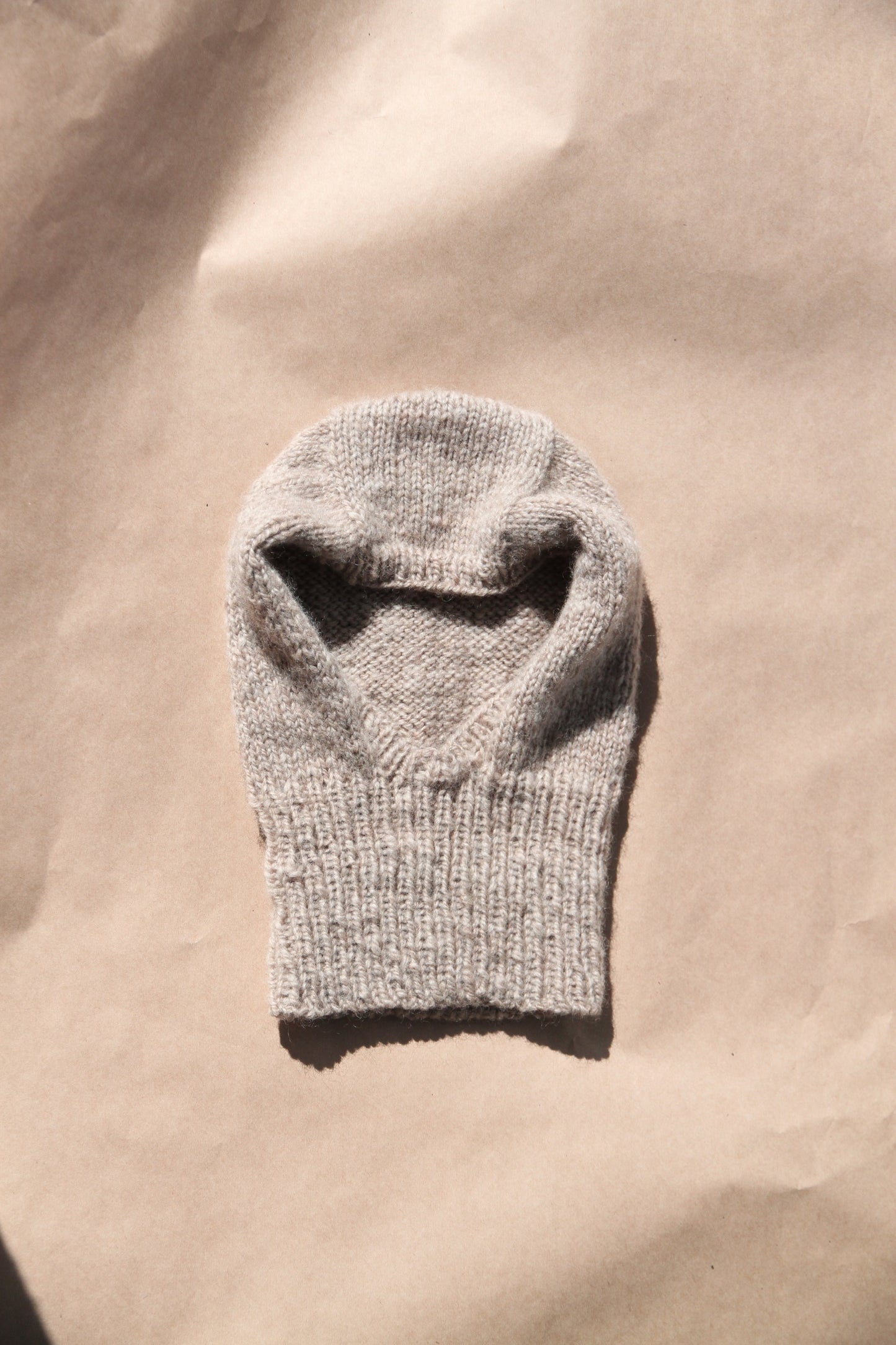 Beige Homespun Corriedale Balaclava