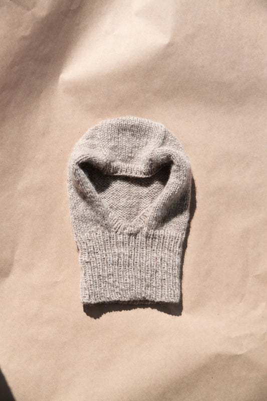Beige Homespun Corriedale Balaclava
